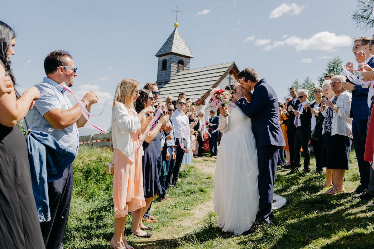 Auszug, Kirchliche Trauung, Gamskogelhütte, Brautpaar, Hochzeit